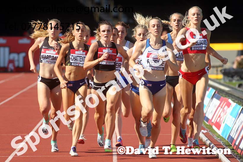 Womens 1500 metres, 2019 Muller British Championships, Alexander Stadium, Birmingham. Photo: David T. Hewitson/Sports for All Pics